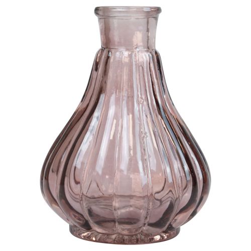 Vase pink glass vase bulbous decorative vase glass Ø8.5cm H11.5cm
