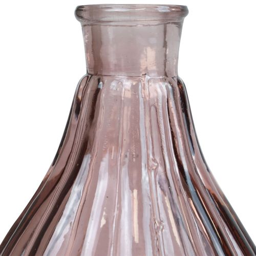 Floristik24 Vase pink glass vase bulbous decorative vase glass Ø8.5cm H11.5cm