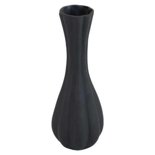 Product Vase black glass vase grooves flower vase glass Ø6cm H18cm