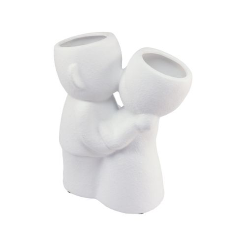 Floristik24 Vase White Double Vase Kissing Couple Ceramic H23.5cm