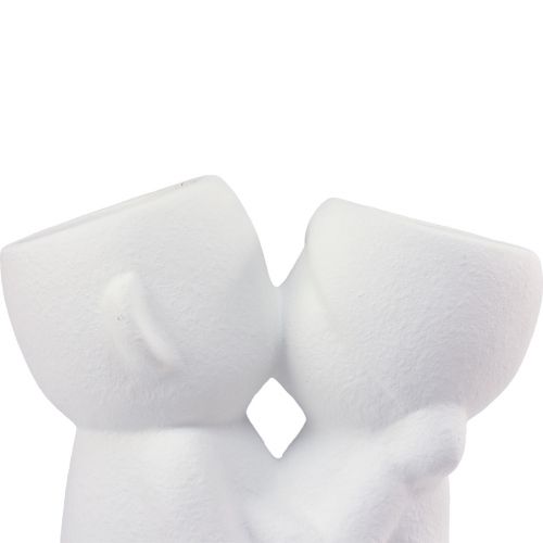 Floristik24 Vase White Double Vase Kissing Couple Ceramic H23.5cm