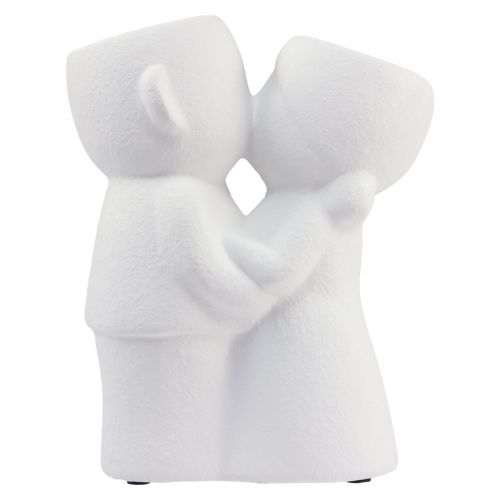 Floristik24 Vase White Kissing Couple Double Vase Ceramic H29cm
