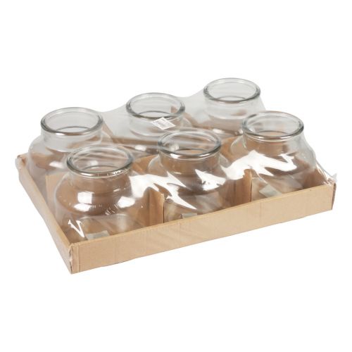 Floristik24 Mini vases glass decoration retro glass vases Ø12cm H12cm 6 pcs