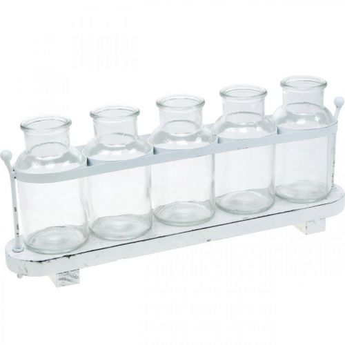 Floristik24 Flower vase apothecary bottles apothecary glass decoration on tray 38cm