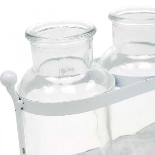 Floristik24 Flower vase apothecary bottles apothecary glass decoration on tray 38cm