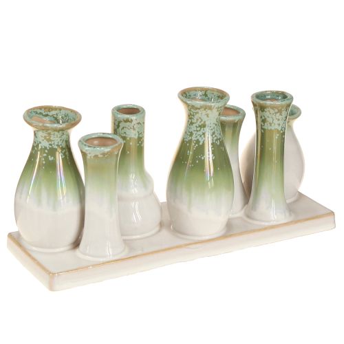 Floristik24 Decorative ceramic vases on a tray, versatile home decoration, 26cm