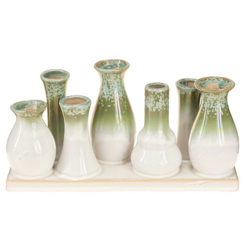 Product Decorative ceramic vases on a tray, versatile home decoration, 26cm