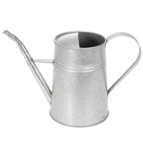 Galvanized decorative watering can, metal, grey, vintage look, 1.7L, H23cm, for stylish flower decorations &amp; planters | Floristik24.co.uk