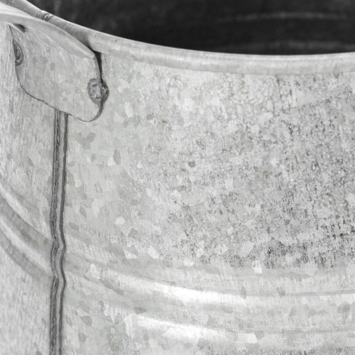 Galvanized decorative watering can, metal, grey, vintage look, 1.7L, H23cm, for stylish flower decorations &amp; planters | Floristik24.co.uk