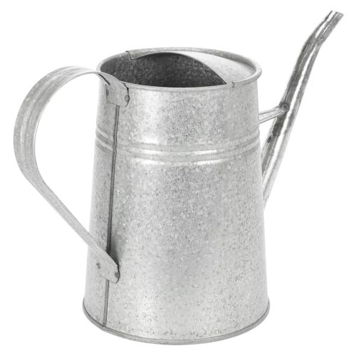 Galvanized decorative watering can, metal, grey, vintage look, 1.7L, H23cm, for stylish flower decorations &amp; planters | Floristik24.co.uk