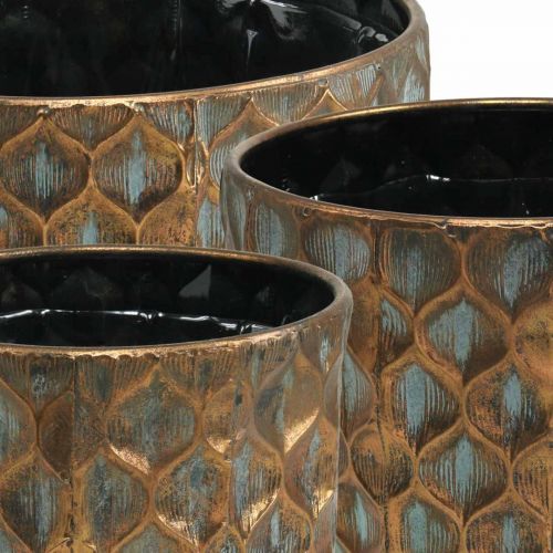 Floristik24 Vintage flower pot cachepot copper colored Ø22/28/35cm set of 3