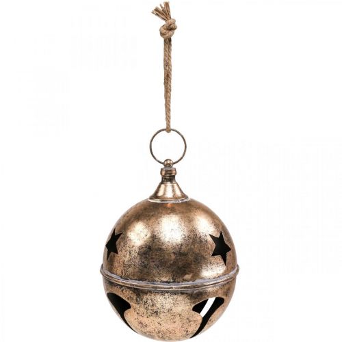 Product Vintage decorative ball Christmas bell clamp XXL Ø25cm
