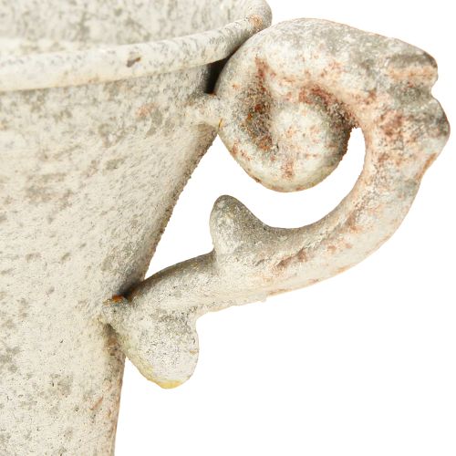 Product Vintage decorative metal cup with handle Shabby Chic H14.5cm