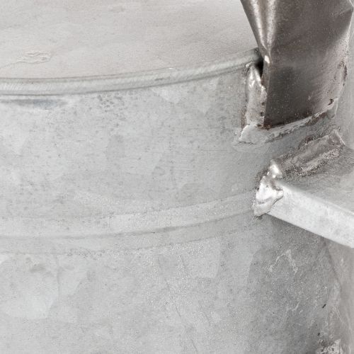 Vintage metal watering can, silver-grey, stylish garden decoration, flower vase, L53cm H29cm | Floristik24.co.uk