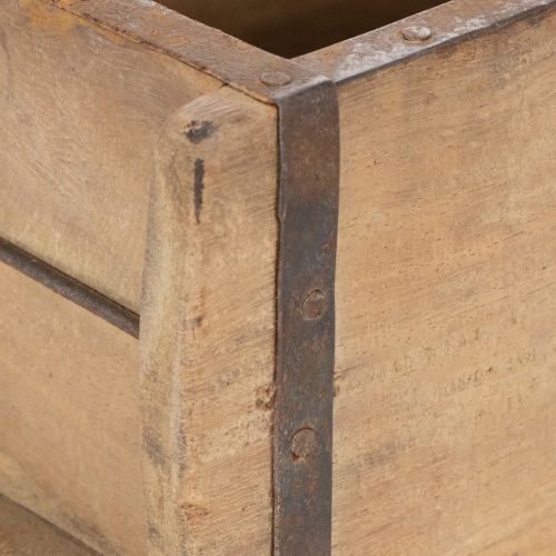 Vintage wooden box planter brick shape wood 30cm | Floristik24.co.uk