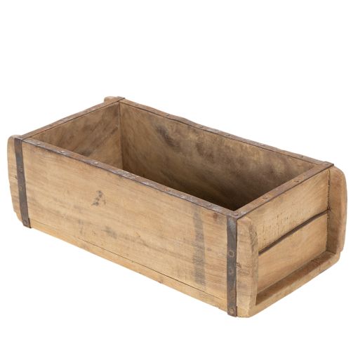 Vintage wooden box planter brick shape wood 30cm | Floristik24.co.uk