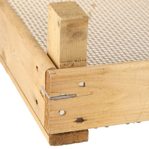 Product Vintage wooden box with wire mesh, country style, 75×50×14cm