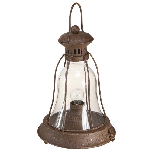 Floristik24 Vintage LED lamp metal decoration rust lantern with timer H30cm
