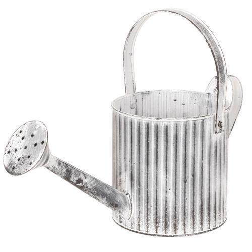 Vintage planter Ø17cm, decorative watering can, metal planter shabby chic buy online | Floristik24.co.uk