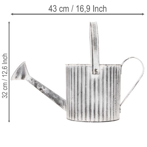 Vintage planter Ø17cm, decorative watering can, metal planter shabby chic | Floristik24.co.uk