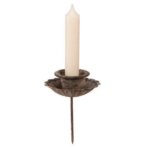 Floristik24 Vintage tapered candle holder for sticking Ø8.5cm H11.5cm 4pcs