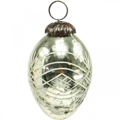 Product Vintage Christmas decorations glass H7.5/8.5/9.5cm 3 pcs