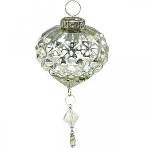 Floristik24 Vintage Christmas tree decorations glass decoration H14/14.5cm 2pcs