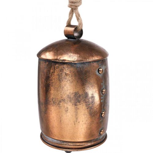 Product Vintage bell copper metal bell deco hanger Ø13.5cm 49cm