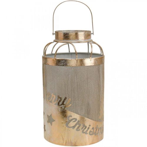 Product Vintage lantern candle holder Merry Christmas Ø19cm H34cm