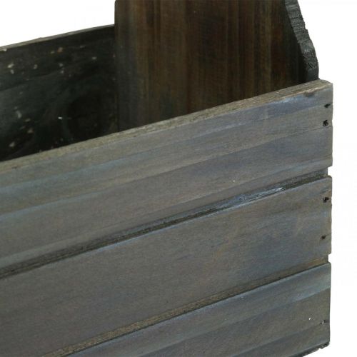 Floristik24 Vintage flower box wooden planter brown 28×14×31cm