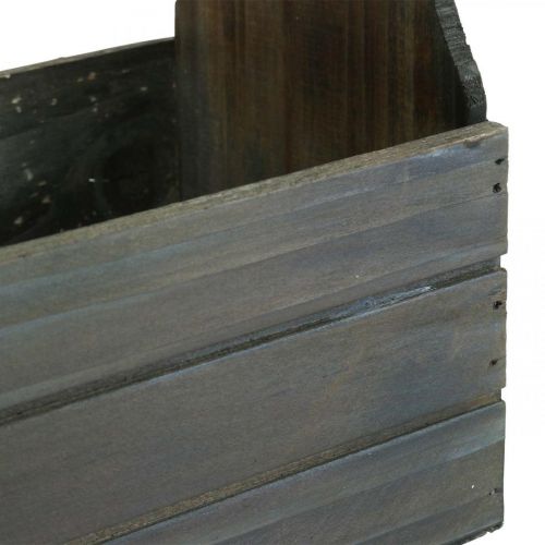 Product Vintage flower box wooden planter brown 28×14×31cm