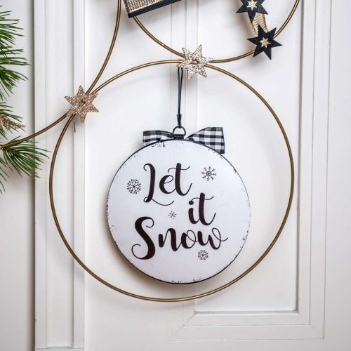 Product Decorative Christmas Tree Ball Metal Vintage Ø15cm 3 Pcs