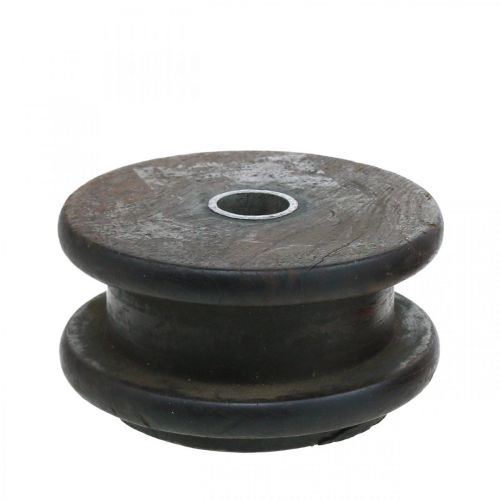 Candle holder, industrial design, decorative pulley, table decoration, vintage look Ø10-10.5cm