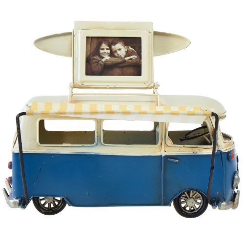 Floristik24 Vintage table decoration bus metal with picture frame 20×15×13.5cm