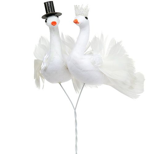 Floristik24 Bird newlyweds white 38cm