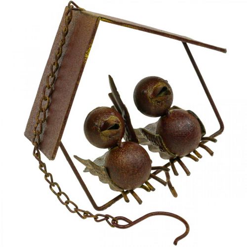 Product Deco birds for hanging rust deco metal brown 14.5×16cm