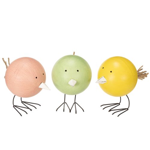 Chick decorative figures with a round design for light and playful accents, 9.5cm, 3 pieces