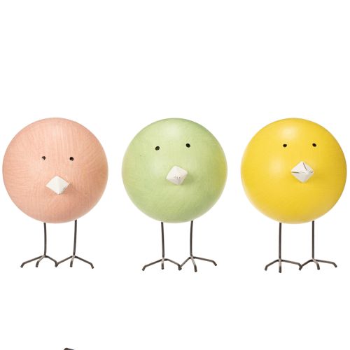 Product Chick decorative figures with a round design for light and playful accents, 9.5cm, 3 pieces