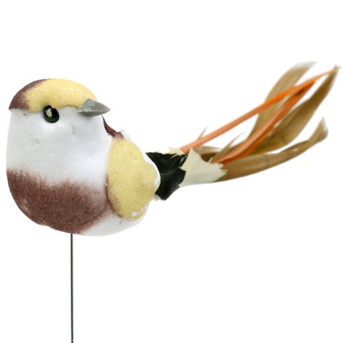 Floristik24 Bird on the wire Brown / Orange 14cm 12pcs