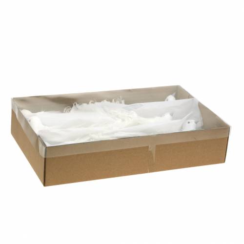 Floristik24 Dove on wire white 10cm 6pcs