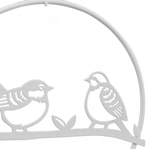 Floristik24 Bird deco window decoration spring, metal white Ø12cm 4pcs