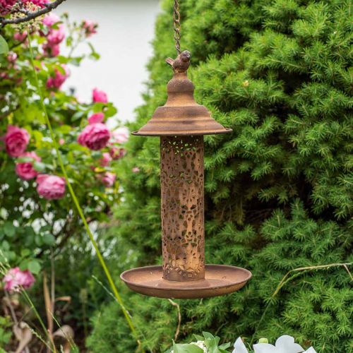 Floristik24 Bird feeding station to hang in rust look Ø20cm H36cm