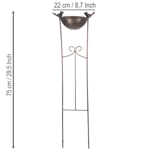 Product Decorative bird bath, flower bowl with trellis, nostalgic look, stylish garden accent, 75cm