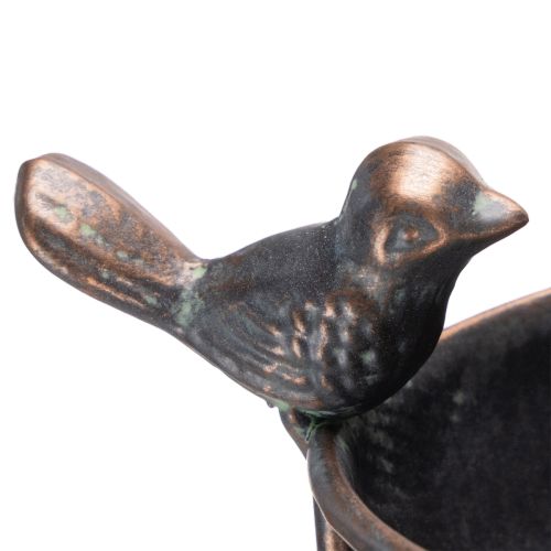 Product Decorative bird bath, flower bowl with trellis, nostalgic look, stylish garden accent, 75cm