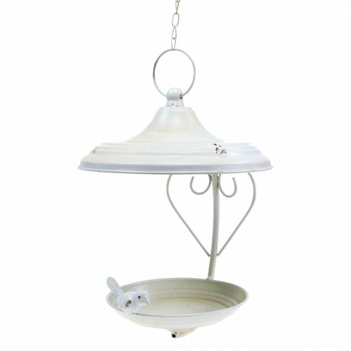 Floristik24 Bird feeder to hang metal cream, grate Ø21cm H27cm