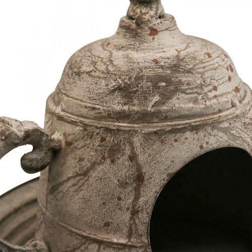Floristik24 Decorative bird house vintage decorative jug metal for hanging H51cm