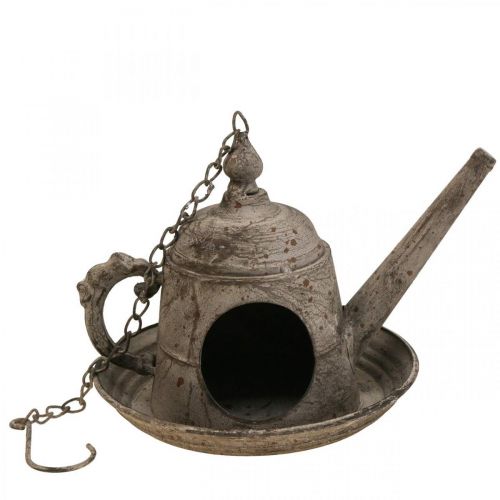 Floristik24 Decorative bird house vintage decorative jug metal for hanging H51cm