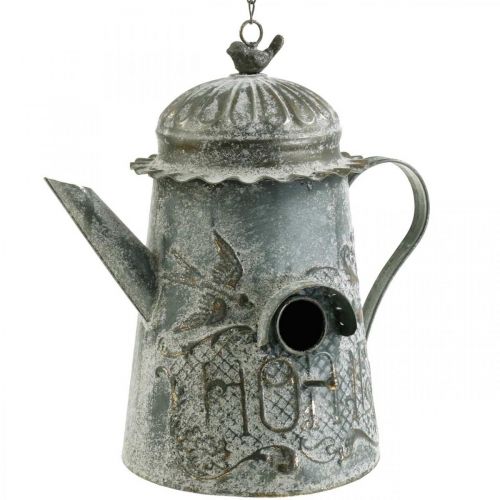 Floristik24 Decorative birdhouse vintage, decorative jug metal for hanging H28.5cm