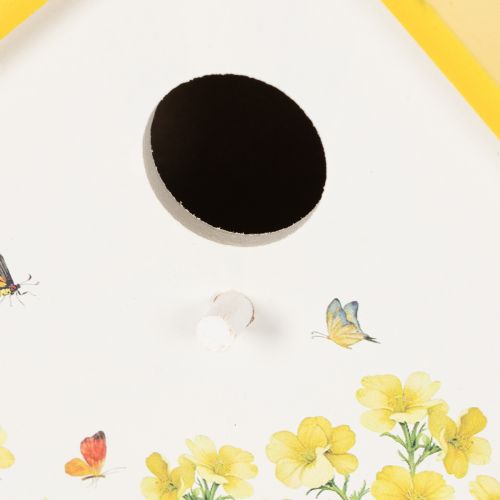 Product Decorative birdhouse with floral pattern for indoor and balcony use, 21cm