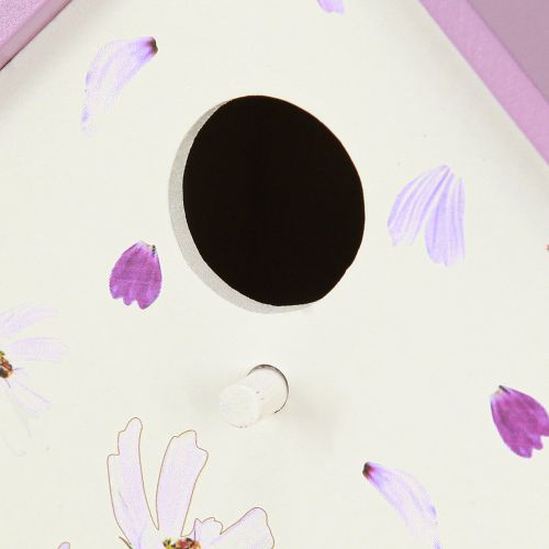 Product Birdhouse with spring-like floral pattern, decoration for balcony or apartment, 21cm
